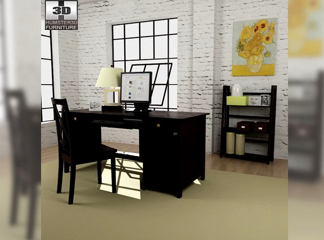 Home Workplace furniture 07 3D Model