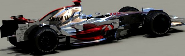 Mclaren Mercedes mp423 3D Model