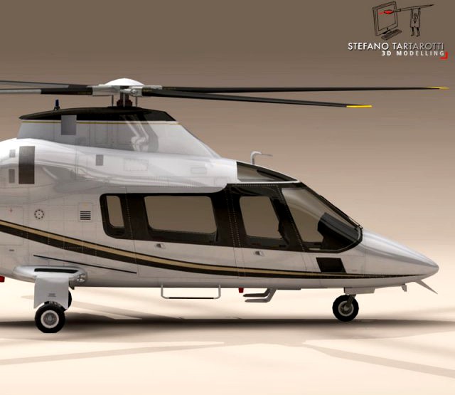 AW109 copter 3D Model