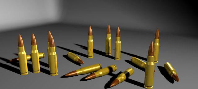 762 Caliber Bullets Scenery 3D Model