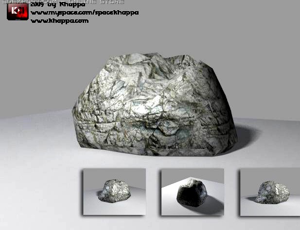 LowPoly Rock 3D Model