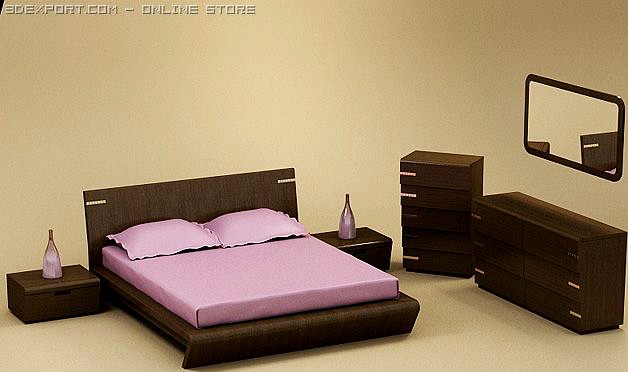 Oreon bedroom set 3D Model