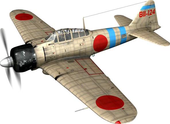 Mitsubishi A6M2 Zero  Carrier Hiryu 3D Model