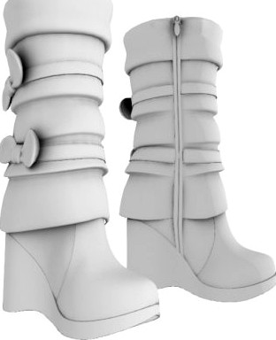 33 wedge boot 2 3D Model