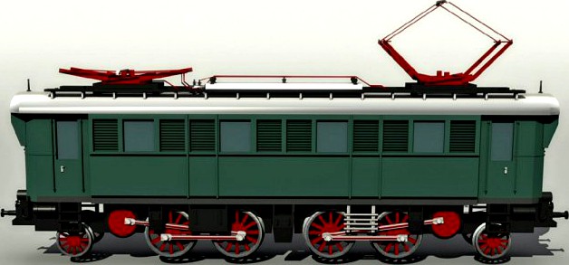 Electric locomotive E75 3D Model