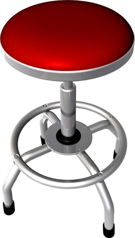 Stool chrome 3D Model