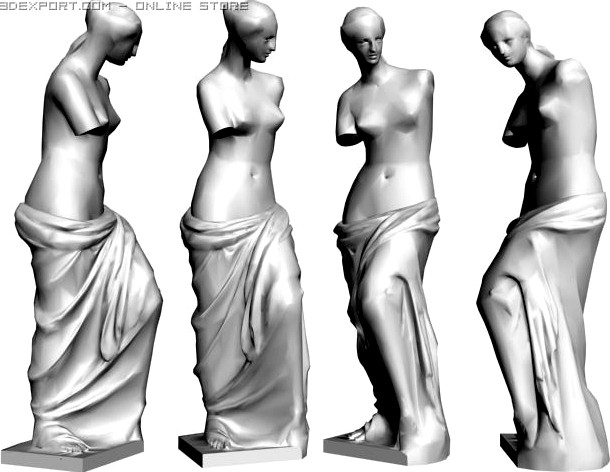 Girl Sculpture 3D Model