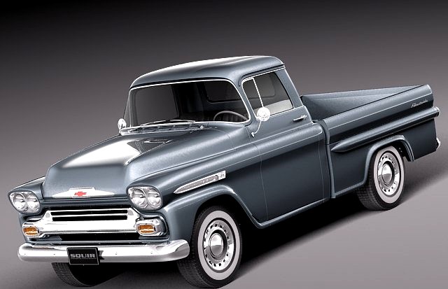Chevrolet Apache pickup 1958 3D Model