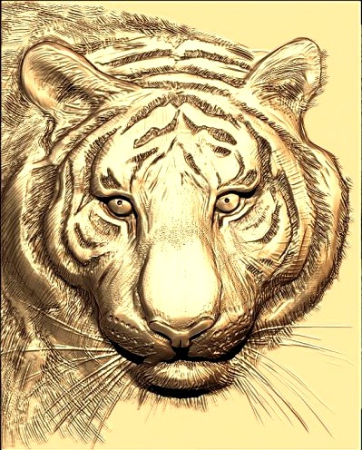 Ussuri tiger bas 3D Model