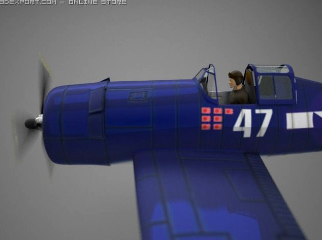F6F Hellcat 3D Model