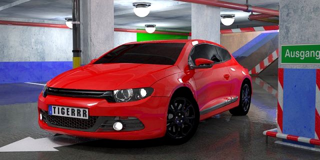 Volkswagen Scirocco parking 3D Model