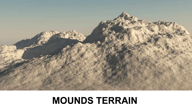 3d Terrain Mounds 3D Model