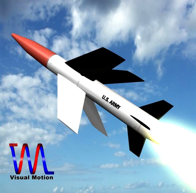 US MGM18A Lacrosse Missile 3D Model