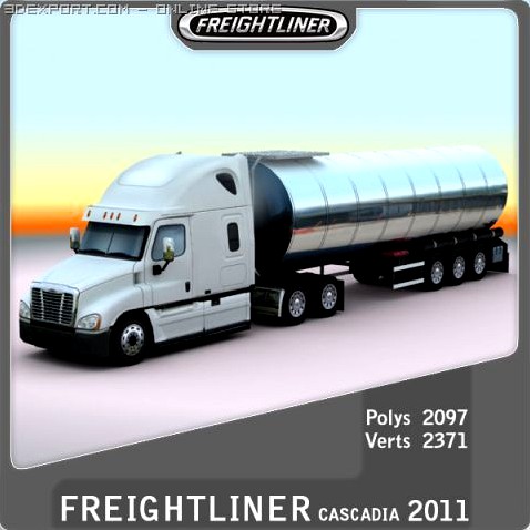 2011 Freightliner cascadia 3D Model