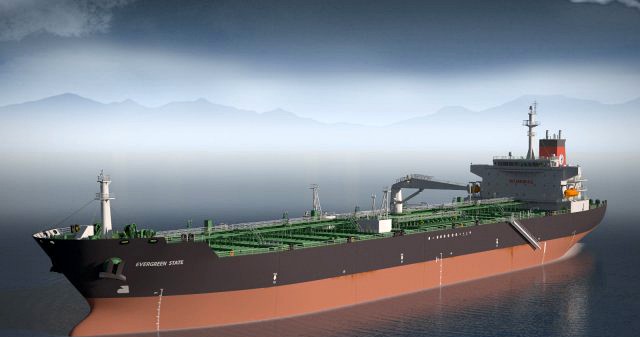Oil Tanker Ship Evergreen State 3D Model