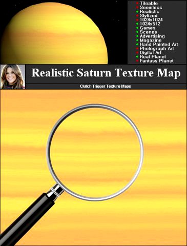 Saturn Texture Map 3D Model