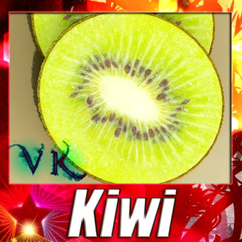 Photorealistic Kiwi Fruit 3D Model