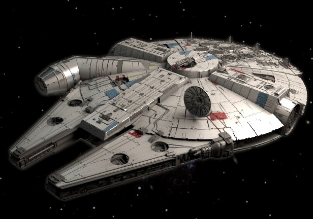 Millenium Falcon Space Ship Star Wars 3D Model