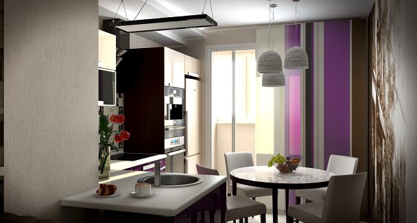 Modern kitchen interior 3D Model