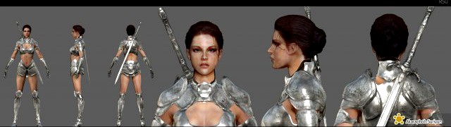 Warrior woman 3D Model