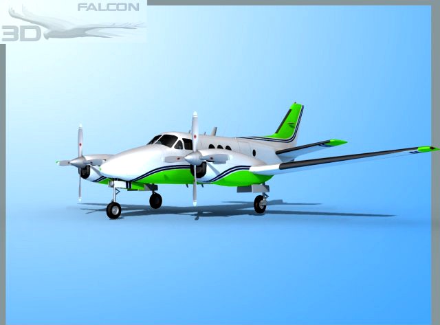 Falcon3D E90 King Air F09 3D Model