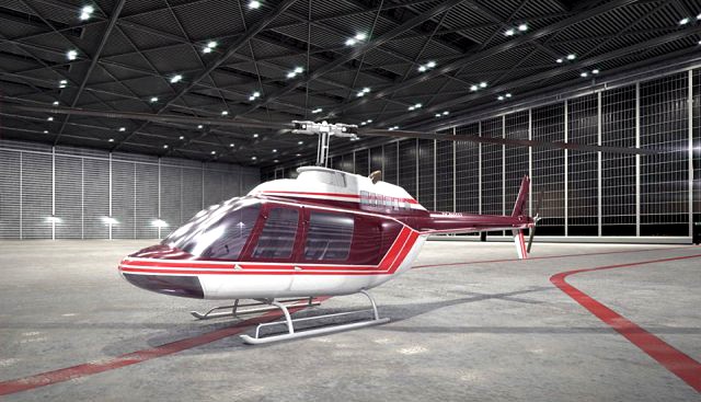 Bell 206 Helicopter 3D Model