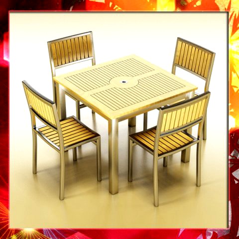 Bar Table and Chair 3D Model