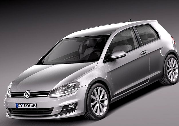Volkswagen Golf VII 2013 3door 3D Model