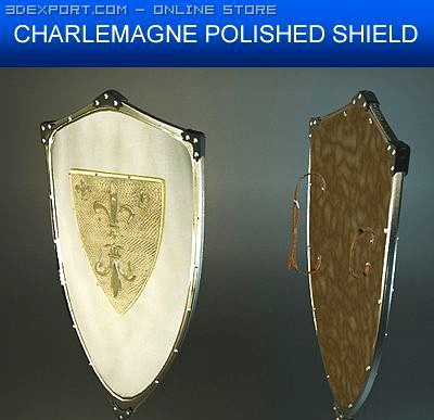 Charlemagne Polished Shield 3D Model
