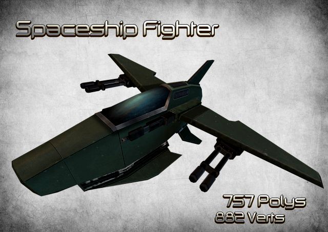 Space Fighter 01 3D Model