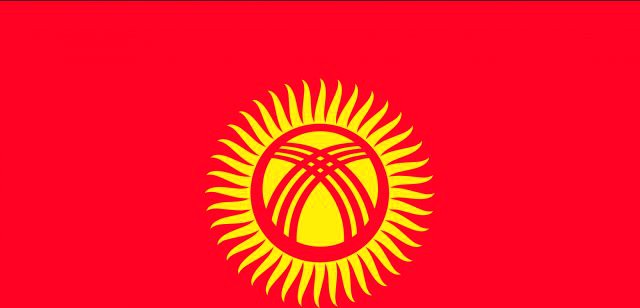 Kyrgyzstan flag 3D Model