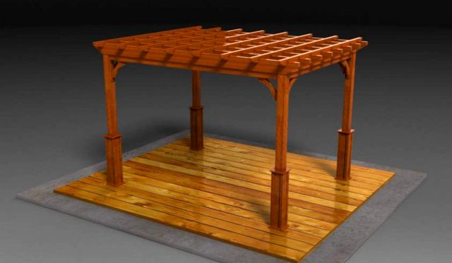 Cherry Pergola 3D Model