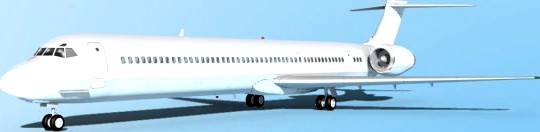 Falcon3D MD 80 Unmarked 2 3D Model