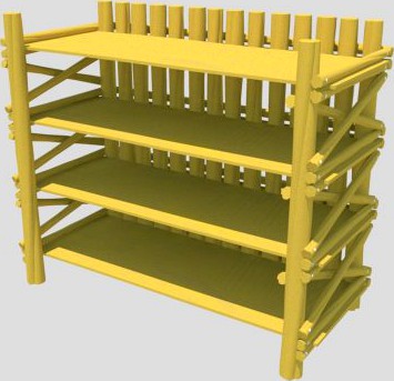 Classic Bookcase 3D Model