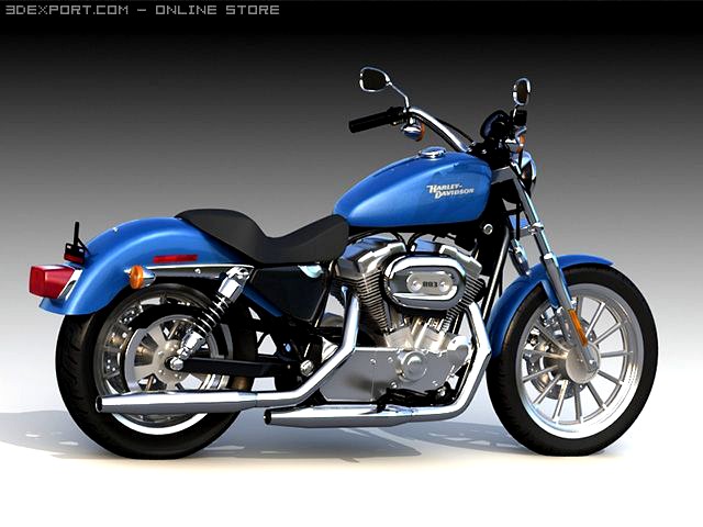 2009 Harley Davidson 883 3D Model