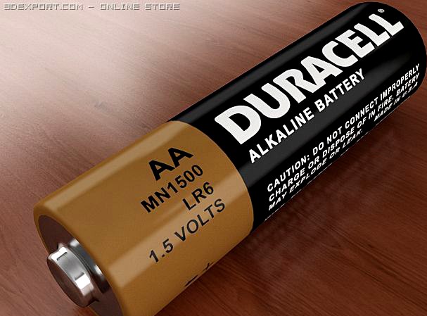 AA Battery 3D Model