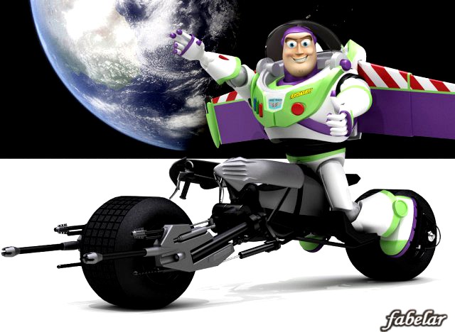 Buzz Lightyear Batpod Edition 3D Model