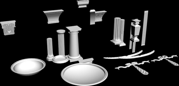 Arch elements 3D Model