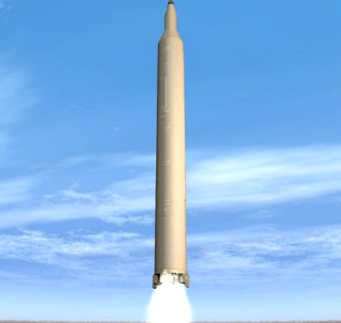 Iranian Qiam1 SRBM Missile 3D Model