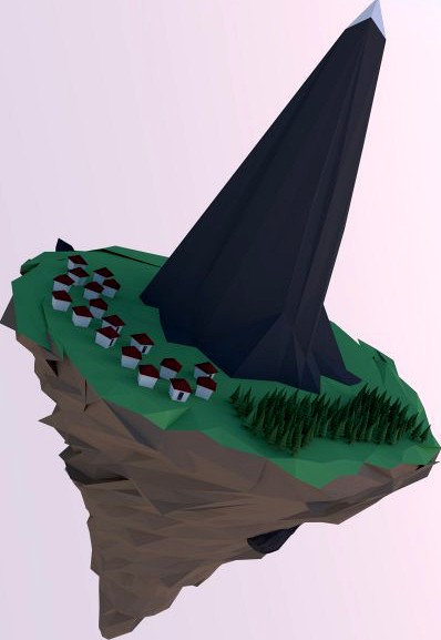 Low Poly Island 3D Model