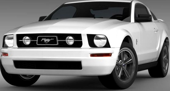 Ford Mustang V6 Pony 2006 3D Model