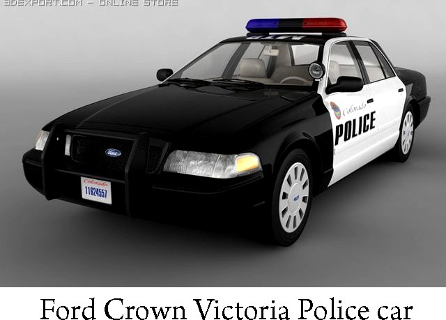 Ford Crown Victoria Police car 3D Model