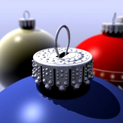 Assorted Christmas Ornaments 3D Model