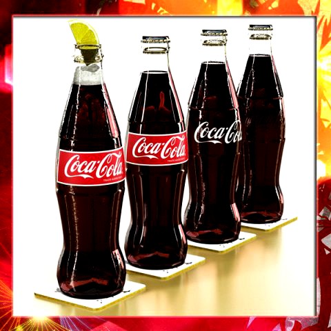 Coke  Coca Cola Glass Bottle 3D Model