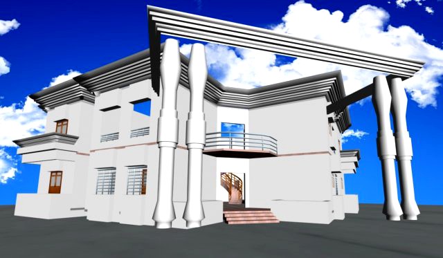 Duplex house 3D Model