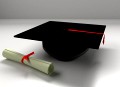 Mortarboard And Scrolls 3D Model