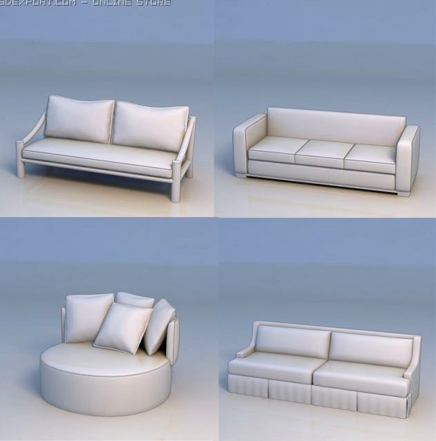 Sofa lounge couch 3D Model