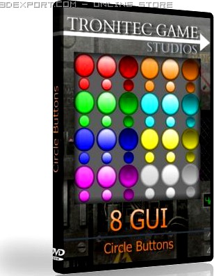 Download free 8 GUI Circle Buttons 3D Model