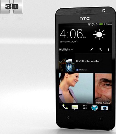 HTC Desire 300 White 3D Model