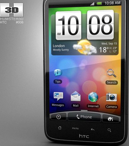 HTC Desire HD 3D Model